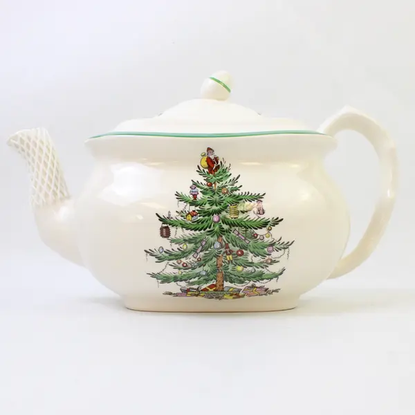 Spode Christmas Tree Gold Collection Teapot Porcelain