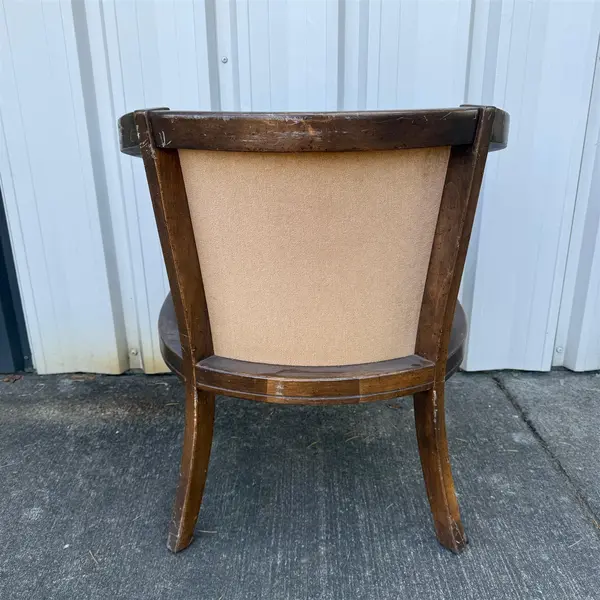 Vintage Cane Back Gold Upholstered Chair- Local Pickup Only