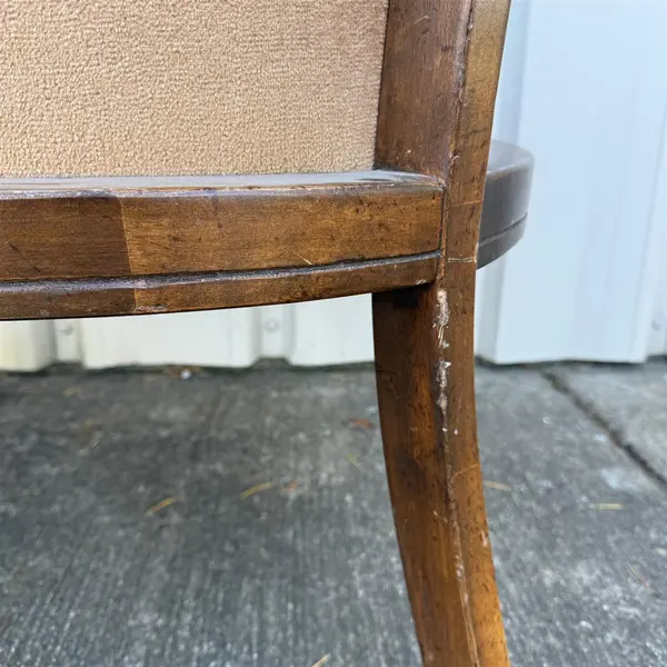 Vintage Cane Back Gold Upholstered Chair- Local Pickup Only