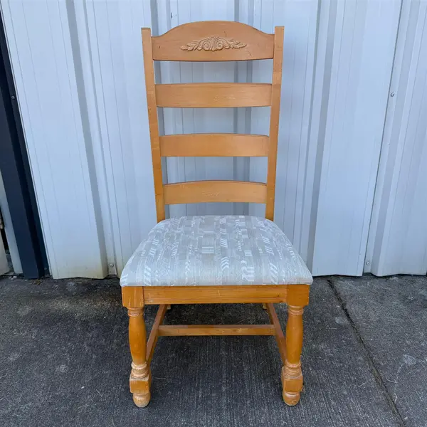 Broyhill Ladderback Upholstered Armless Chair- Local Pickup Only 