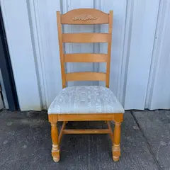 Broyhill Ladderback Upholstered Armless Chair- Local Pickup Only 