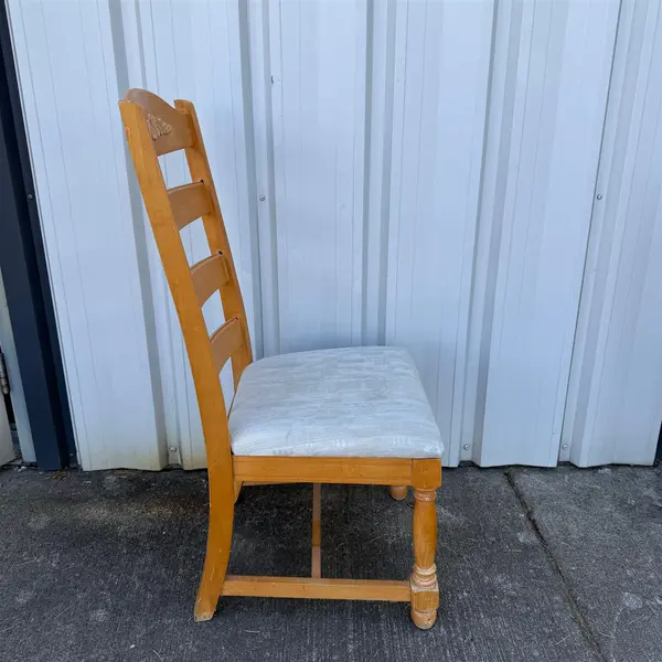 Broyhill Ladderback Upholstered Armless Chair- Local Pickup Only 