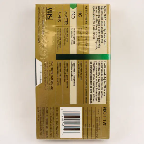 Fuji Film Pro 120 6hr Blank VHS Video Tape New Sealed