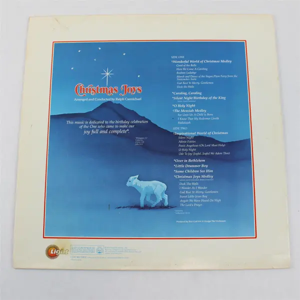 Ralph Carmichael Orchestra & Chorus Christmas Joys 12" Vinyl Record 1976