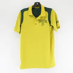 Knights Apparel Yellow and Green Oregon Ducks Polo Men's Small 34/36