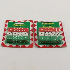 Lot of 2 Vintage Selectum Sealed Dice Packs 12 Dice Each New Old Stock