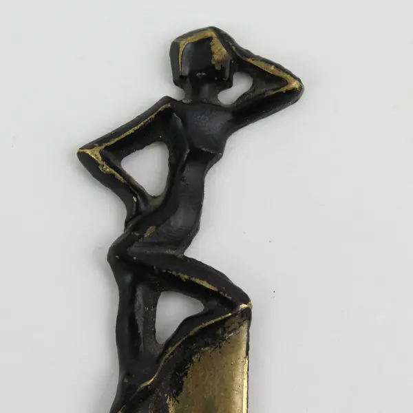 Vintage Unbranded Bronze Art Nouveau Letter Opener - Feminine Body on the Handle
