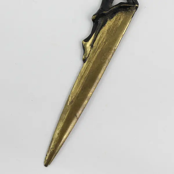 Vintage Unbranded Bronze Art Nouveau Letter Opener - Feminine Body on the Handle