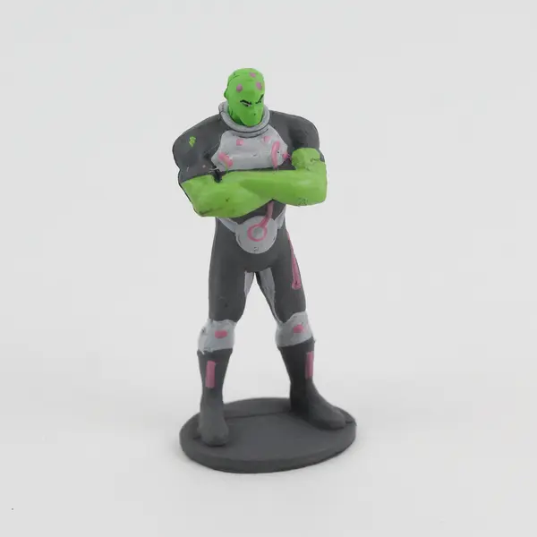 Lot of 3 DC Comics Mini-Figures DC Hero's Unite - Aquaman, Brainiac, and Cyborg