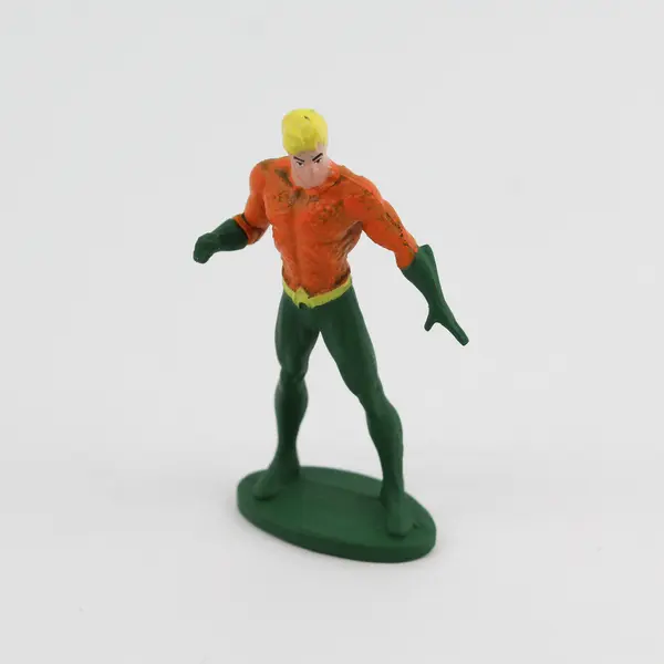 Lot of 3 DC Comics Mini-Figures DC Hero's Unite - Aquaman, Brainiac, and Cyborg
