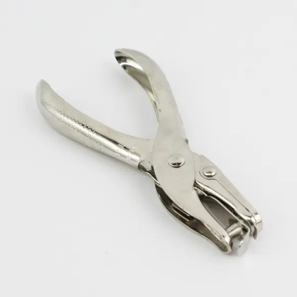 Lot of 3 Unbranded Silver Metal Round Hand Held Hole Punchers 