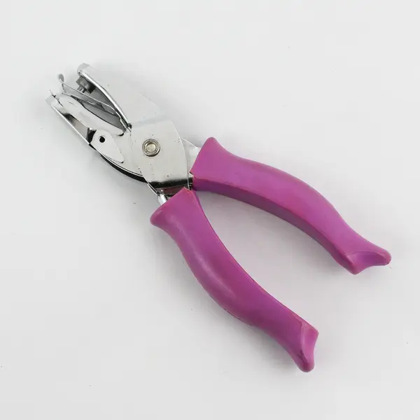 Fiskars Soft Grip Hole Paper Punch Small Round Hole 1/8" with Confetti Catch