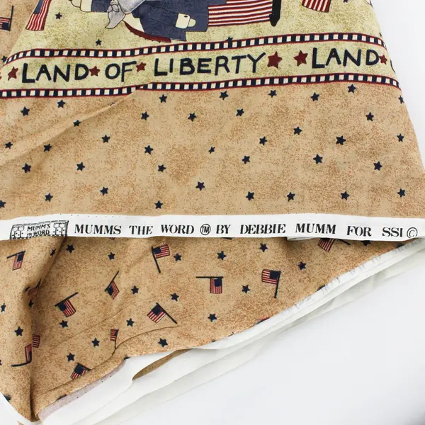 Patriotic Land of Liberty Debbie Mumm Cotton Fabric, 46"x120" 