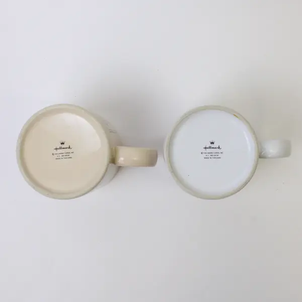 Lot of 2 Hallmark Ceramic Coffee Mugs Words of Wisdom & Today