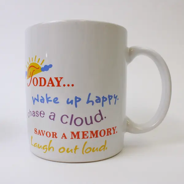 Lot of 2 Hallmark Ceramic Coffee Mugs Words of Wisdom & Today