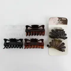 Lot of 6 Long Thick Hair Grips Claw Clips - 2 New on Stylin Card