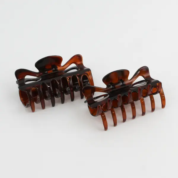 Lot of 6 Long Thick Hair Grips Claw Clips - 2 New on Stylin Card