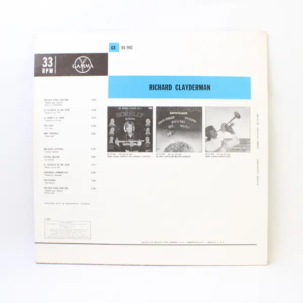 Richard Clayderman Balada Para Adelina 12" Vinyl Single