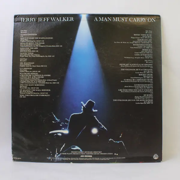 Jerry Jeff A Man Must Carry On 2 LP 12" Vinyl Records Set