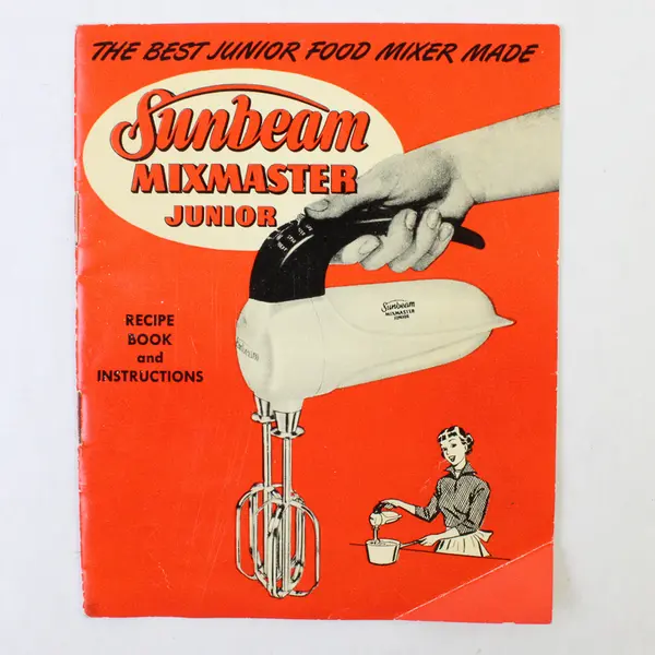 Vintage Sunbeam Mixmaster Junior Recipe Book and Instructions 1952 Booklet