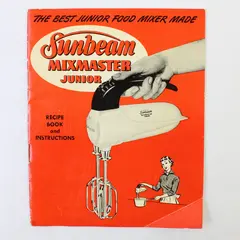 Vintage Sunbeam Mixmaster Junior Recipe Book and Instructions 1952 Booklet