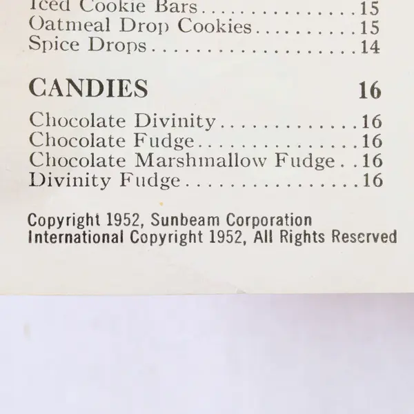 Vintage Sunbeam Mixmaster Junior Recipe Book and Instructions 1952 Booklet