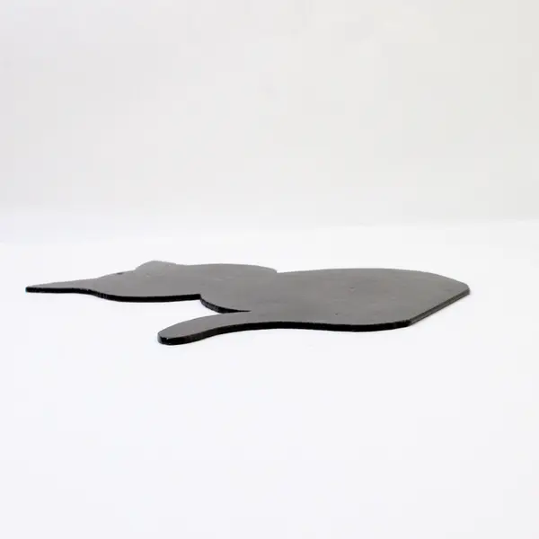 Black Metal Cat Silhouette Garden Decor Pest Deterrent Figurine 8.5in