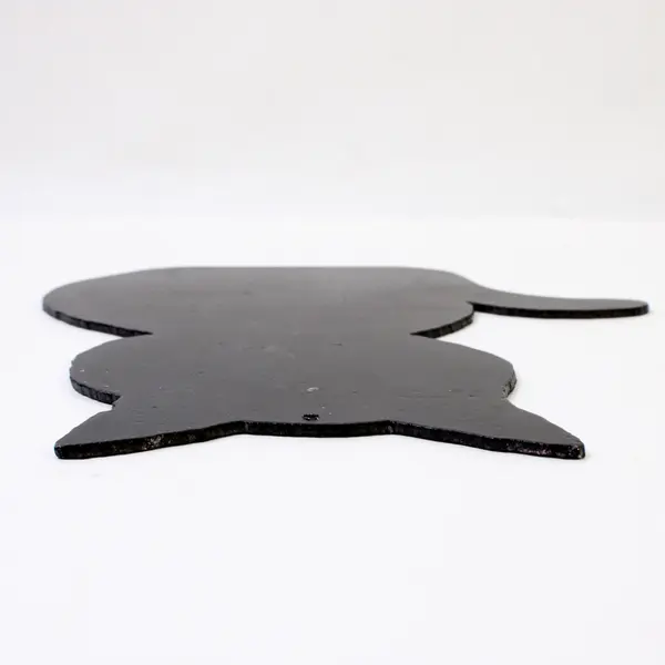 Black Metal Cat Silhouette Garden Decor Pest Deterrent Figurine 8.5in