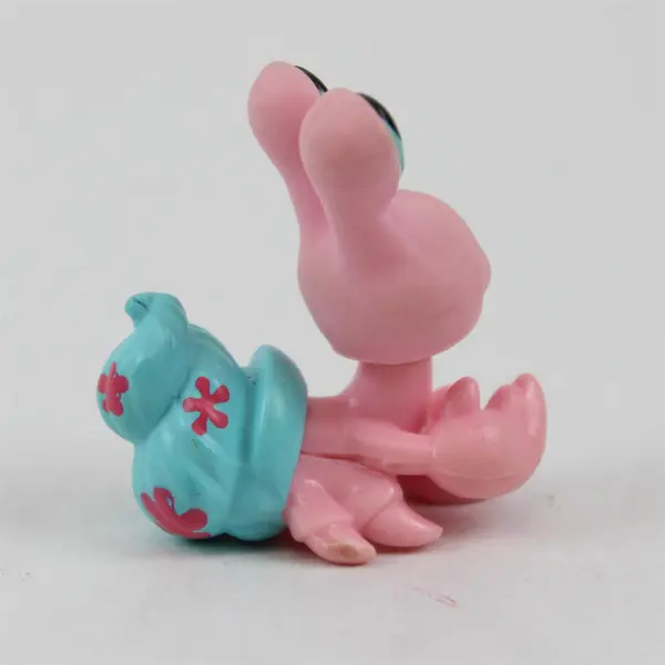 Authentic 2007 Littlest Pet Shop (LPS) #1403 Hermit Crab Pink Blue Flowers
