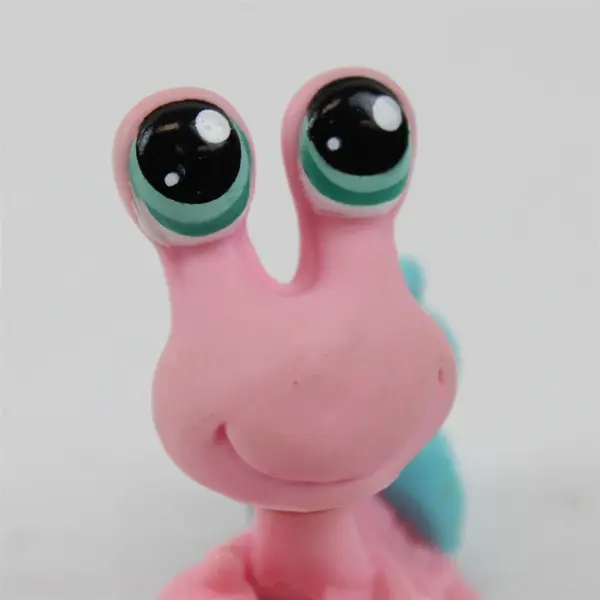 Authentic 2007 Littlest Pet Shop (LPS) #1403 Hermit Crab Pink Blue Flowers