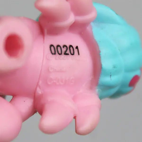 Authentic 2007 Littlest Pet Shop (LPS) #1403 Hermit Crab Pink Blue Flowers