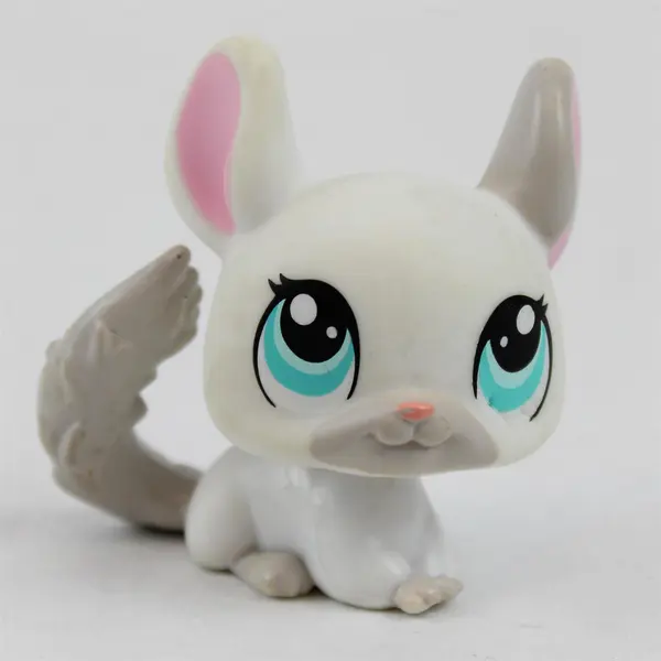 Littlest Pet Shop (LPS) #1401 Chinchilla w/Blue Eyes & Two-Toned Fur - Preowned
