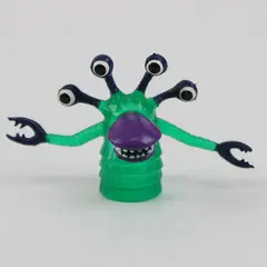 VTG 70's Archie McPhee Alien Finger Puppet 4 Eyes, Purple Mouth, and Claw Hands