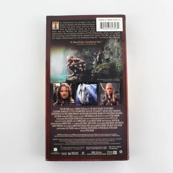Lord Of The Rings The Two Towers VHS Movie 2002, #N6234 