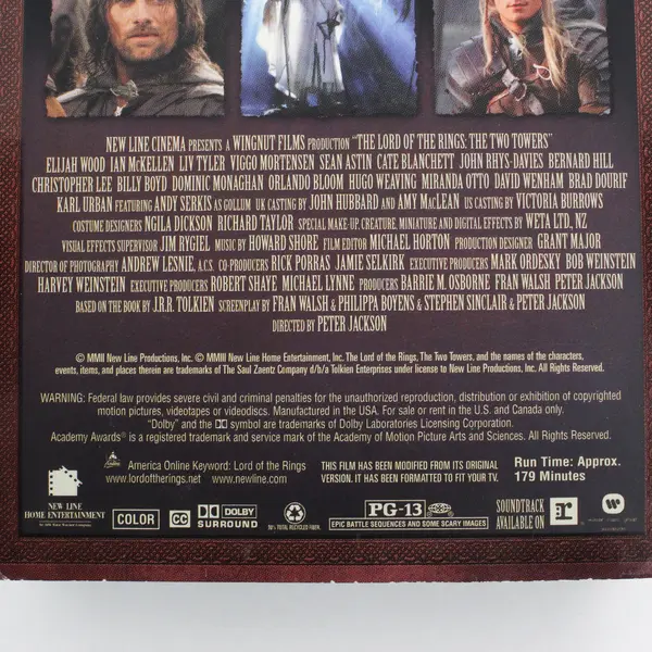Lord Of The Rings The Two Towers VHS Movie 2002, #N6234 
