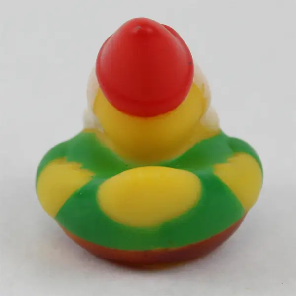 Gnome Rubber Ducky - Green Shirt w/Red Hat - 2.2" Tall