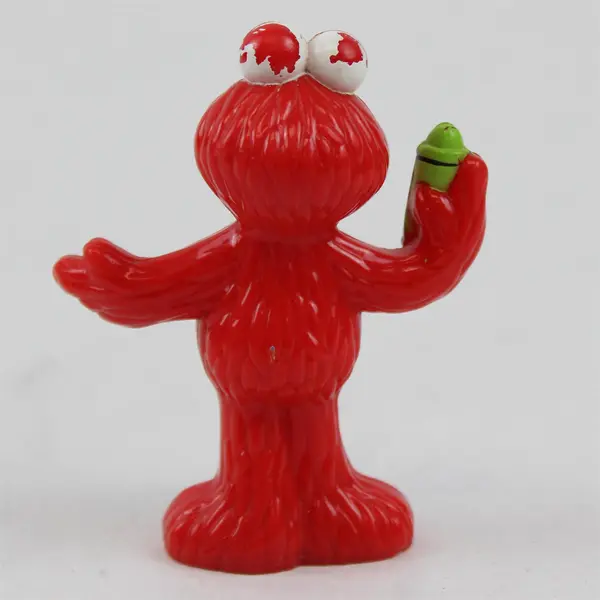 Sesame Street 2000 Elmo Holding Crayon Hard Plastic Toy Figurine