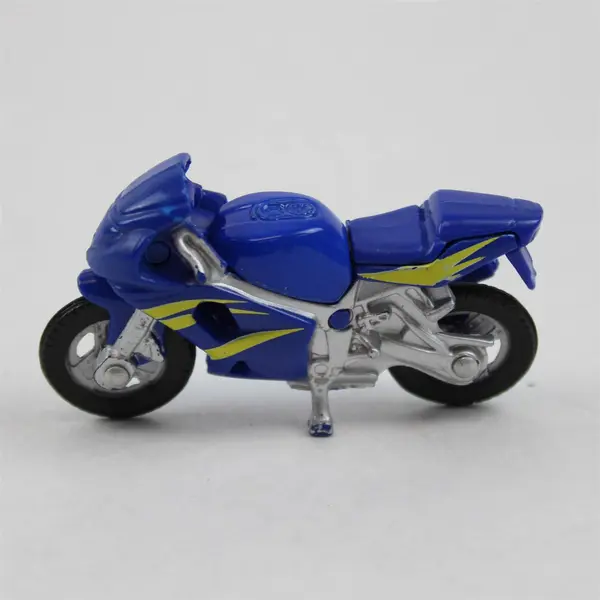 Maisto Motorcycle Series Diecast Toy Blue and Yellow Street Bike