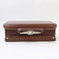 Brown Cassette Tape Storage Case - Holds 12 Tapes Organizer