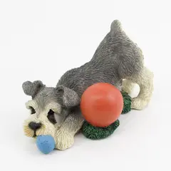 1996 Living Stone Schnauzer Pup W/Ball  Figurine
