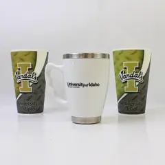 Lot of 3 University of Idaho Vandals Cups & Coffee Mug