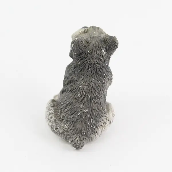 1987 United  Design Stone Critters Baby Schnauzer Dog Figurine SCB 038 Grey