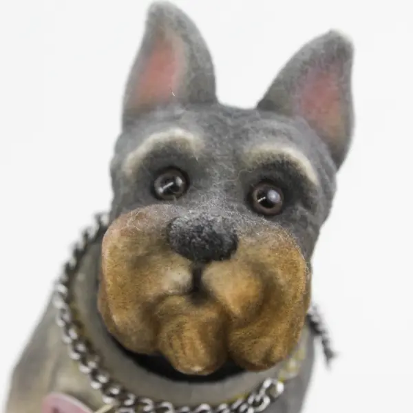 Russ Berrie Schnauzer Nodder Bobble Head Dog Figurine 4" 