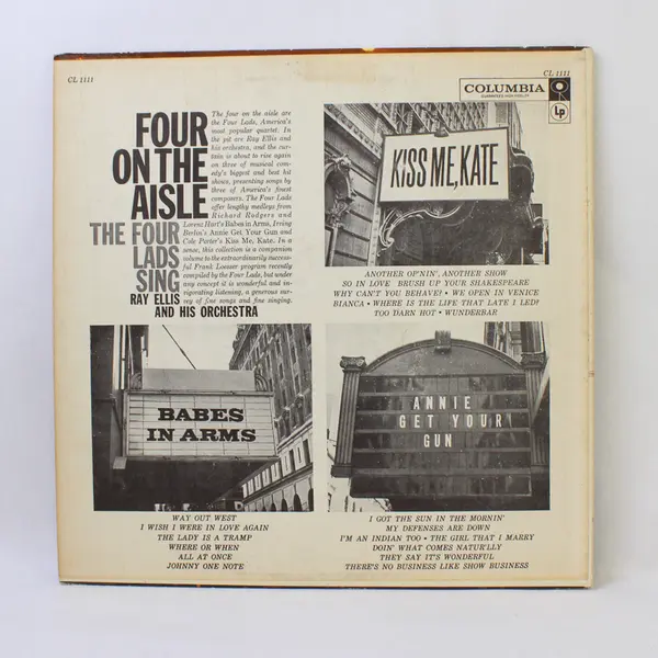  Four Lads Sing Four on the Aisle  12" Vinyl Record