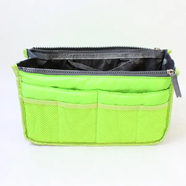 Insulated Lunch Bag, zippered top, Lime Green 