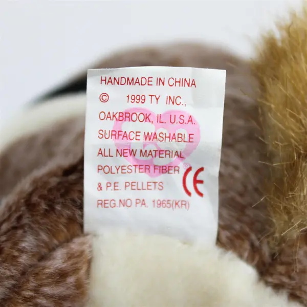 TY Beanie Baby Chipper Chipmunk 1999 7" Plush w/ Tag & Protector