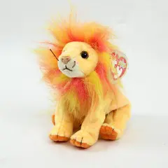 TY Beanie Baby - BUSHY the Lion (7 inch) - MWMTs Tag Protector