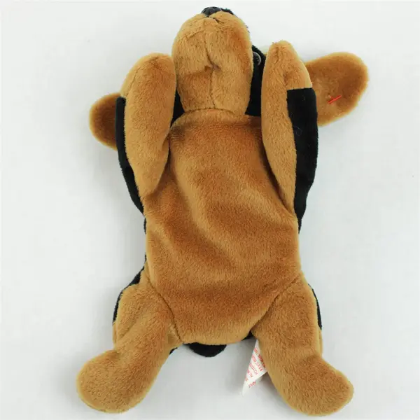 TY Beanie Babies Doby 1996 Black/Brown Doberman Pinscher Dog W/ Tag Protector