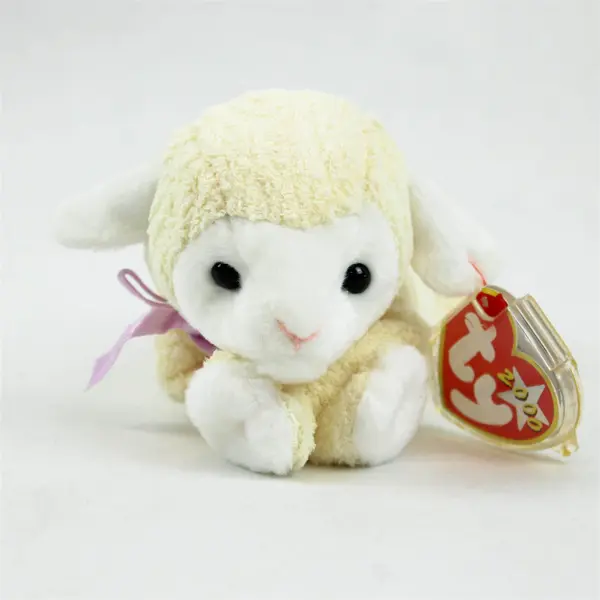 TY Beanie Baby Fleecie the Lamb (6 inch) w/Tag Protector