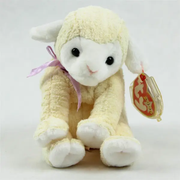 TY Beanie Baby Fleecie the Lamb (6 inch) w/Tag Protector